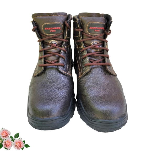 Skechers Other - Skechers Brown Ankle High Burgin - Tarlac Steel Toe Work Boots Mens Size 10.5
